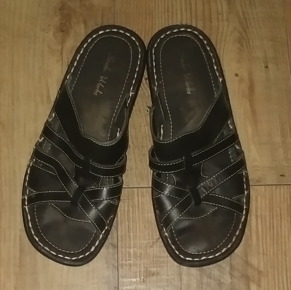 Studio Works | Black Leather Sandals
